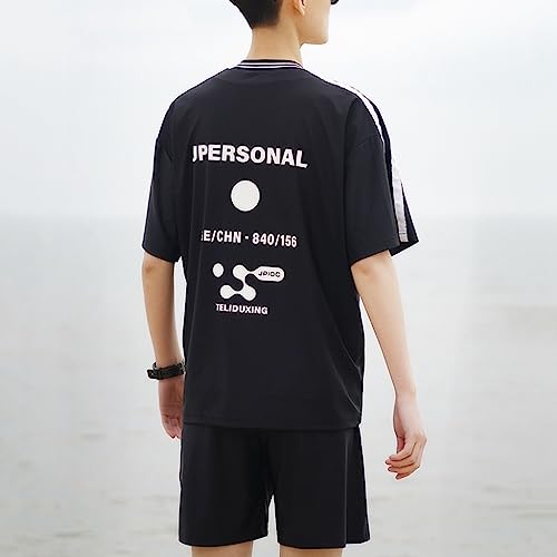 Maillot de bain transgenre FTM noir ensemble short binder compression taille M - 4
