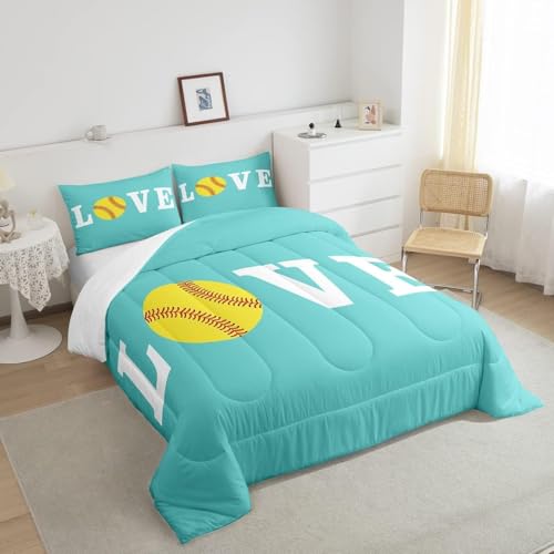 Image of Feelyou Softball Bedding Set Toddler Size for Kids Boys Girls 3Pcs