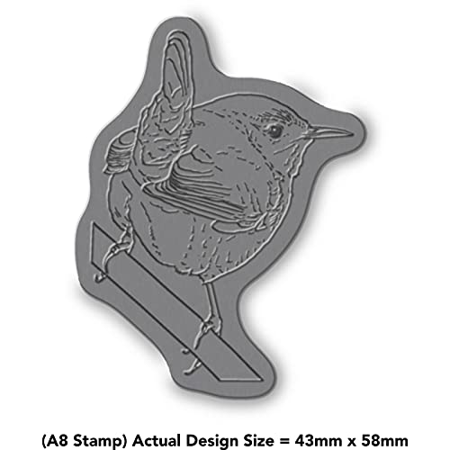'Wren' Rubber Stamp - Unmounted Design for Crafting & Scrapbooking, A8 (RS00039285)