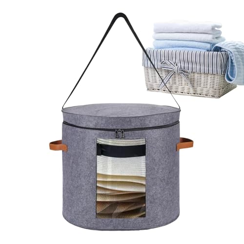 Caja de almacenamiento de sombrero, caja de sombrero de - Organizador de sombrero de borde - Caja de organizadores de hojas de guantes con tapa y ventana clara, contenedor de tapa