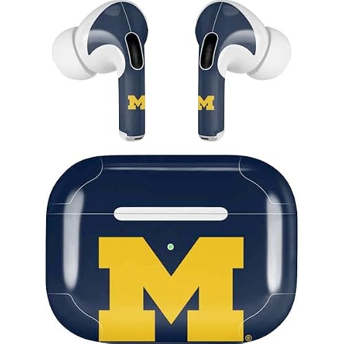 Skinit Decal Audio Skin Compatible with Apple AirPods Pro - Officially Licensed University of Michigan M Logo Bold Design