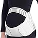 Fullgaden Upgrade Prenatal Maternity Belt - Pregnancy Support - Waist/Back/Abdomen Band, Belly Brace with Adjustable/Breathable, Large, White
