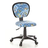 hjh OFFICE 670185 Silla giratoria para niños KIDDY Top Tela Motivo Acuario, Silla de Escritorio para niños, Ajuste de Altura de la Superficie de Asiento