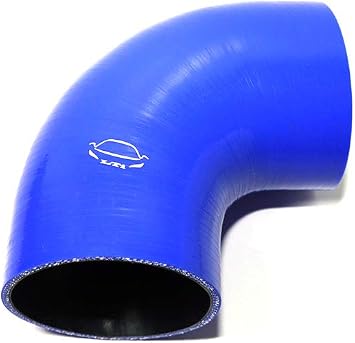 LTI Universal 4-Ply Reinforced High Performance 3.75" ID 90 Degree Elbow Silicone Hose Coupler 95mm 3.75" BLUE