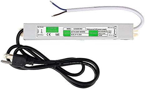 LED Driver, Waterproof 12V 2.5A 30 Watt LED Power Supply Driver Transformer