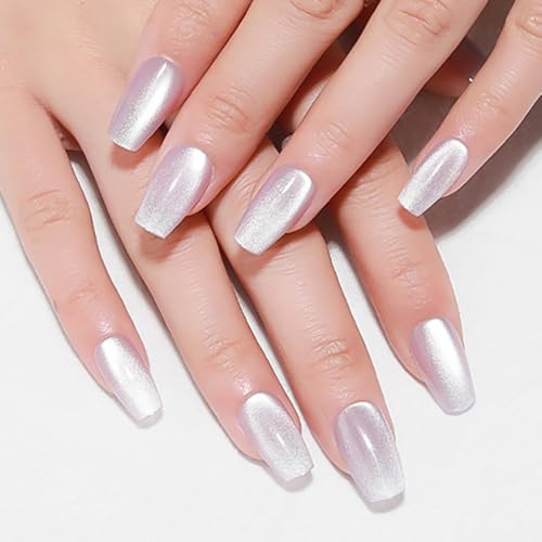 evpct Cat Eye Coffin Press on Nails Square Medium, Medium Square ...