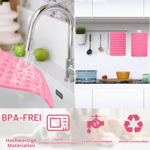 FIHODONE 2 Stück Backmatte Hundekekse,Silikon Backmatte Hundekekse Backform