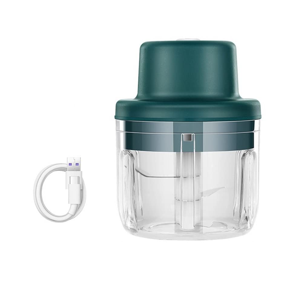 AMIUHOUN Electric Garlic Chopper Mini Food Slicer Portable Garlic Masher Mincer Press, Wireless Food Processor 300ML