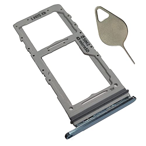 s20 Ultra Dual Sim Card Tray Holder Replacement for Samsung Galaxy s20, s20 Plus,s20 Ultra with Open Eject pin (Not ok for Single Version)(Blue)