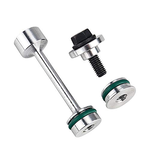 3Mirrors 14078GM01 Billet Aluminum Oil Diverter Barbell & Oil Tube Hold Down& Front Gallery Plug Compatible thumb #4