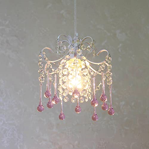 Plafonnier suspendu en cristal rose pour illuminer chaleureusement votre cuisine moderne