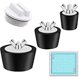 Aienxn 4PCS 3 Sizes (1 inch, 1.5 inch, 2 inch) Rubber Skimmer Plugs and 1PCS 1.5' Threaded Pool Return Plug for Inground, Above Ground, Winter Pool
