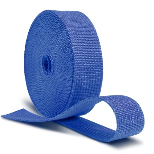 Image of CooBigo 12 Yards Webbing 1 inch & 1.5 inch & 2 inch Polypropylene Webbing Strap 1 Inch 1.5 Inch 2 Inch Wide Webbing Strapping for Bags /Lawn Chair /Pool Solar Cover DIY Crafting