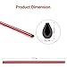 OBVIS 20 Pcs RED Car Vent Outlet Trim Strip Chrome PVC Car Air Conditioner Vent Outlet Decoration Decorating Strip Interior Accessories DIY