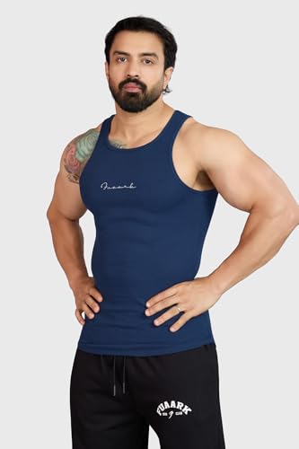 Image of FUAARK Ribbed Slim Fit Gym & Workout Tank for Men's -