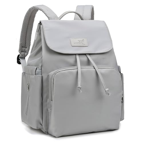 Image of HODAR Diaper Bag Backpack, Baby Diaper Bag, Large Capacity Diaper Backpack With Stroller Straps For Baby Girl and Mom, Multi-Function Waterproof Travel Back Pack, Grey