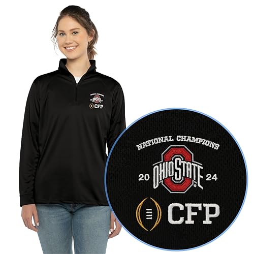 Cremallera de 1/4 para mujer Ohio State Buckeyes revive la emoción campeona