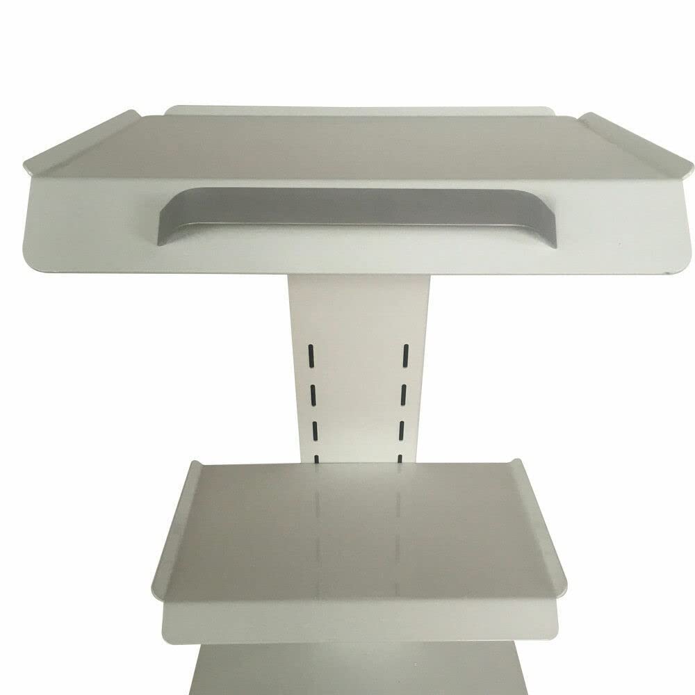 3 Ebene Tragbar Rollwagen Zahntechnik Schönheits Gerätewagen Dental Trolley Cart Medical Dental Lab Cart Transportwagen Rollwagen Medizinisch, Universalräder, 2 Fußbremsen