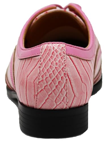 Image of ODN Men's Alligator Crocodile Print Oxfords Fashion Lace Up Dress Shoes