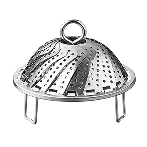 LLINthy Vaporera de acero inoxidable 304 ajustable, bandeja de vapor para cocinar en el hogar, cocinas y viajes
