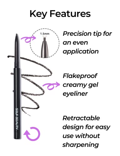 Self Beauty GPL201 Selfbeauty Ultra Slim Waterproof Gel Eyeliner Pencil thumb #2