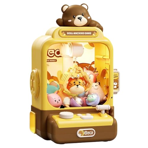 Trrymbbe Máquina de garra de brinquedo para crianças 10 bonecas e 10 ovos. Máquina de garra de ovo com ruídos de aniversário duplos de dupla potência