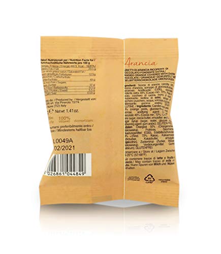 Domori 18 verpakkingen dragées in oranje, sinaasappeldobbelsteen, gevuld met fondant chocolade, 40 g (in totaal 720 g) - Image 5