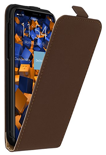 mumbi Echt Leder Flip Case kompatibel mit iPhone SE 2 2020/7 / 8 Hülle Leder Tasche Case Wallet, braun