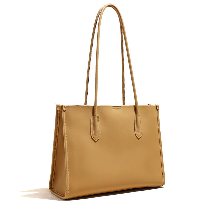 JIUFENG Genuine Leather Tote Bag for Women, Womens Casual Shoulder Bag Clutch Handbag for Shopping Work Travel2