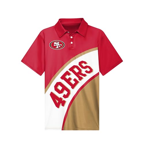 FOCO NFL San Francisco 49Ers Exclusive Action Curved Polyester Polo - Mens Double Extra Large Multi