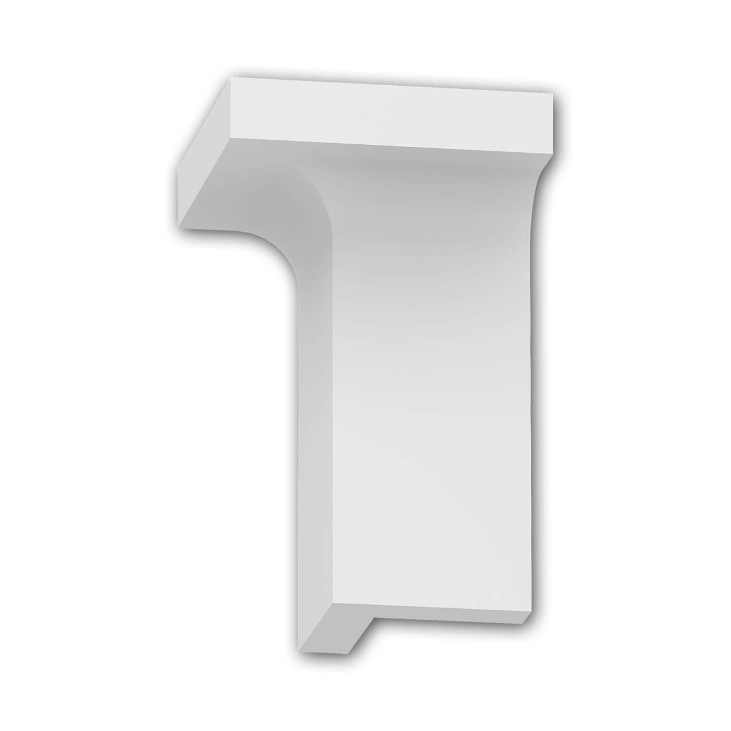 Pièce-raccord angle externe moulure polyuréthane blanc Profhome 152818 angle mur