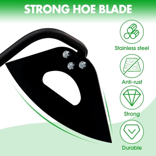 Hoe Garden Tool, Hollow Hoe Gardening Weeding Tool, 85\" Long Handle Heavy Duty Manual Weeder Gardening Hand Tools for Weeding, Digging, Loosening Soil