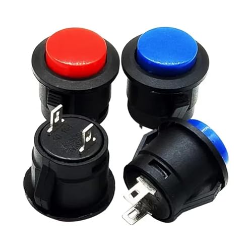 Interrupteur de réinitialisation 16mm bleu pour tableau de bord auto
