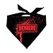 Beware Blood Splatter Halloween Dog Bandana (Black, OS 879)