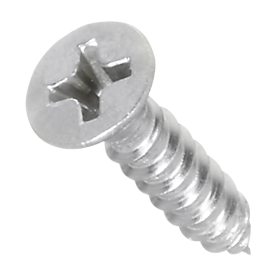 Vis à bois en acier inoxydable 316 marine tête plate pour menuiserie extérieure
