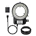 144 64 LED Ring Light Illuminator for Stereo Microscope, Adjustable Ring Light Lamp Industry Monocular Binocular Trinocular Soldering Stereo Repairing Microscope Video Camera (64 LED Detachable Plug)