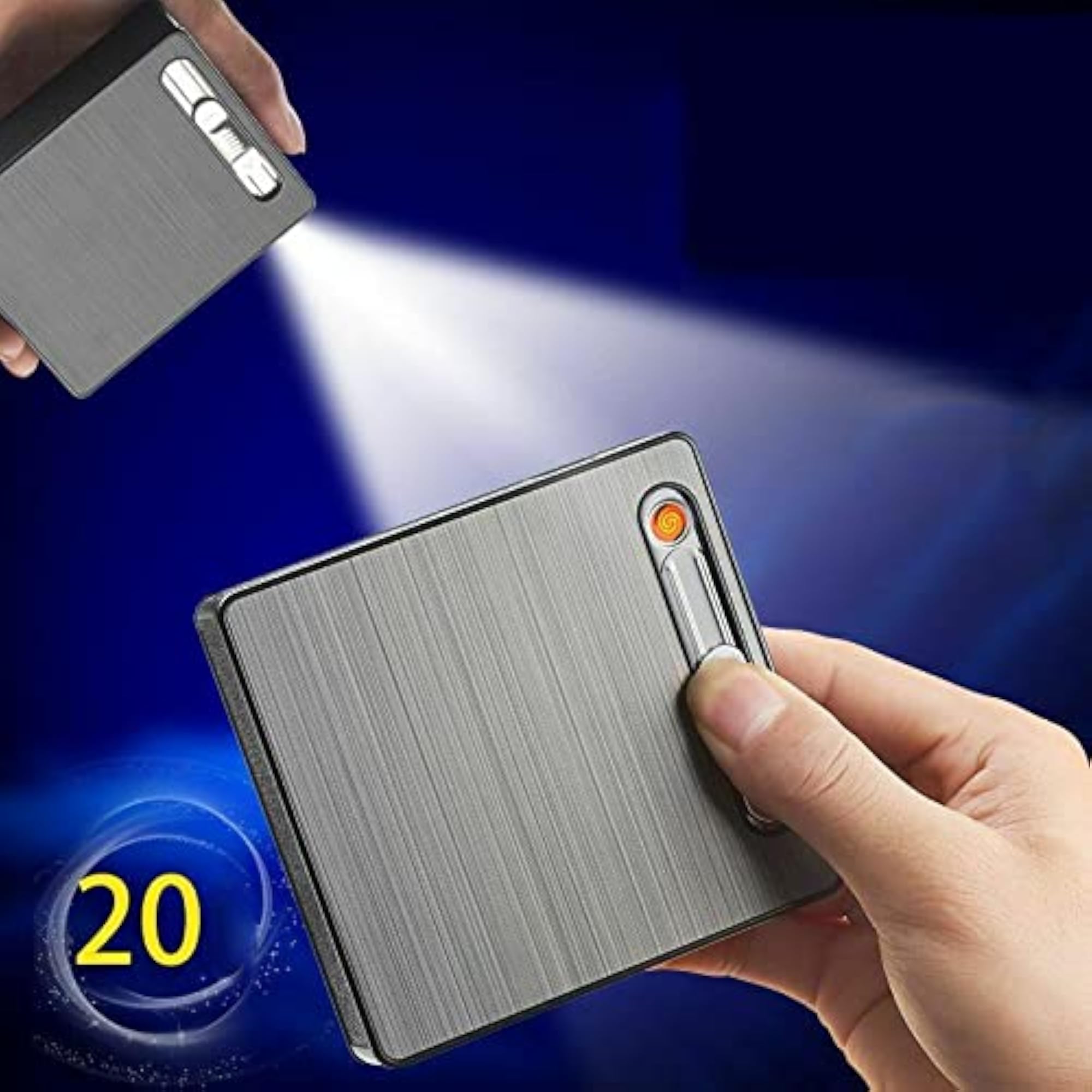 20pcs Double Arc Rechargeable Windproof USB Lighters