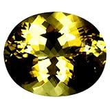 Pietra preziosa naturale sciolta di Berillo eliodoro giallo brasiliano taglio ovale (25 x 21 mm) 37.15 ct, Grande, Pietra preziosa, Heliodor Berillo