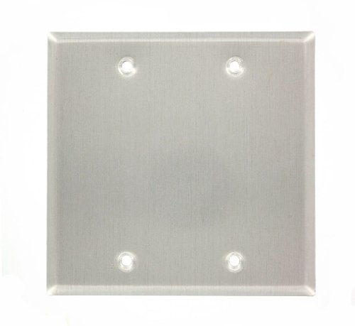 Placa de aluminio resistente a la intemperie Leviton 83025-EXT de 2 bandas 2