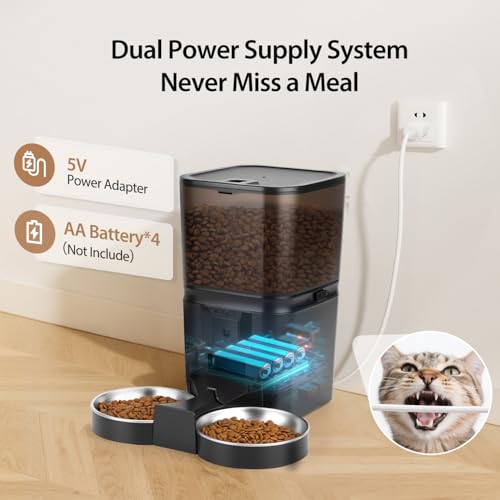 Nobleza Comedero Gato Automático 6L con Cámara 1080P 120°: App Control, WiFi 5G/2.4G, Audio Bidireccional, Llamadas Mascotas, Detección Movimiento + Sello Hermético ¡Control Remoto Total! - imagen 6