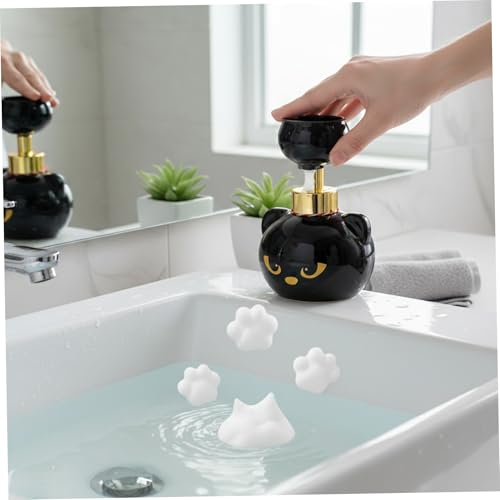 Distributeur de Savon en Mousse Patte de Chat, Adorable Distributeur Savon moussant pour Les Mains pour Salle Bain et évier Cuisine, Bouteille à Pompe Automatique Amusante pour Enfants, 16 o