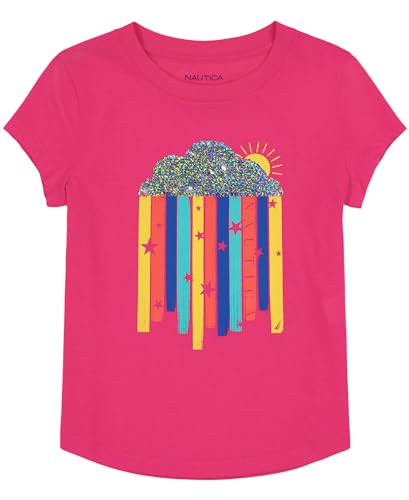 Image of Nautica Girls Short Sleeve Legacy T-Shirt with Flip Sequin Design, Cotton Tee with Tagless Interior