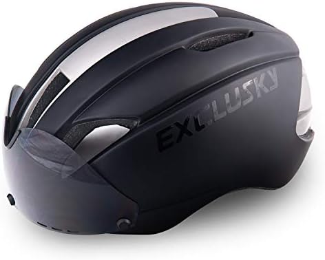Exclusky Prone Aero Bike Helmet for Women Men with Removable Shield Visor
