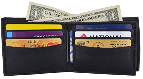 Marshal Bifold Men's Genuine Leather Center Flap Multi Card Holder Wallet NEW3