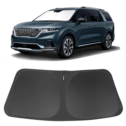 Image of Windshield Sun Shade Custom Fit for 2022 2023 2024 2025 2026 Kia Carnival Accessories Foldable Sunshade Sun Blocker Protect Car from Sun Rays & Heat Damage Keep Car Cooler