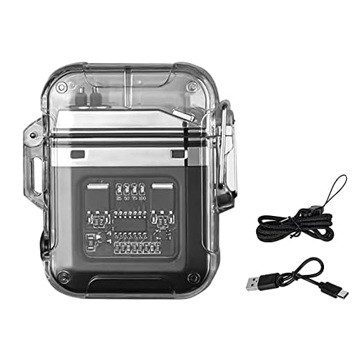 Encendedor de arco eléctrico USB Mechero electrónico: Nizirioo resistente al agua, 3 modos, linterna de tormenta, encendedor de plasma eléctrico, encendedor de arco dual regalos para hombres papá