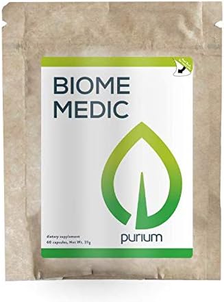 PuriumBiome Medic - 60 Vegan Capsules - Gut Health Support Supplement, Removes GMO Toxins, Supports Good Bacteria, Repairs Microbiome - Vegetarian, Gluten Free - 60 Servings