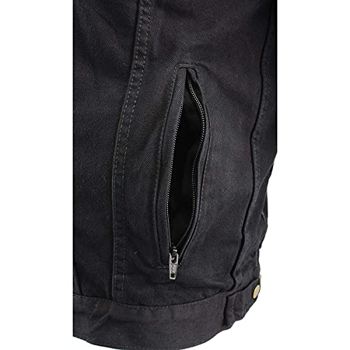 Milwaukee Leather Mdm3020 Men's Black Denim '5-In-1' Club Style Vest With Removable Hoodie - 3X-Large #TOP7