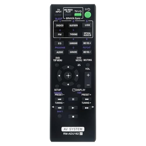 Replacement Remote Control Compatible with Sony RM-ADU162 DAV-TZ140 14923711 SS-WS123 HBD-DZ170 WW-TS124 SS-TS123 SS-T124 SS-CT123 DVD Home Theater AV System