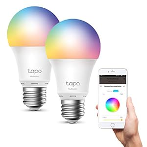 TP-Link Tapo smarthome E27 gloeilamp, alexa gloeilampen, meerkleurige alexa smart lamp, alexa accessoires, compatibel…